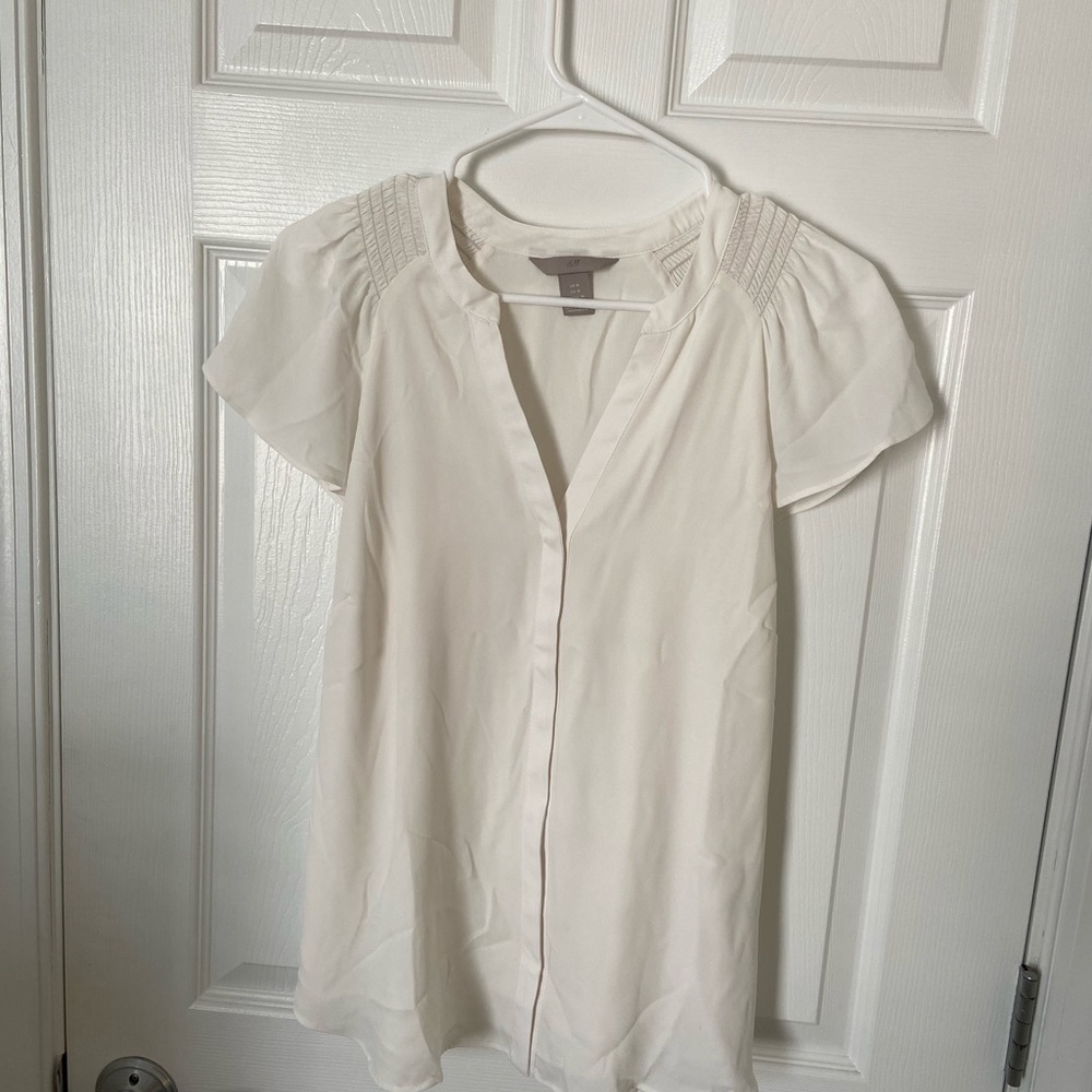 H&M cream blouse